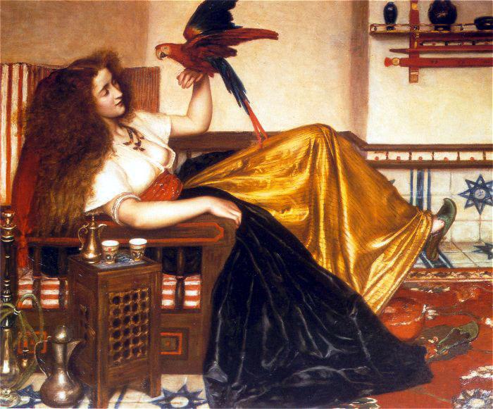  Reclining Woman with a Parrot